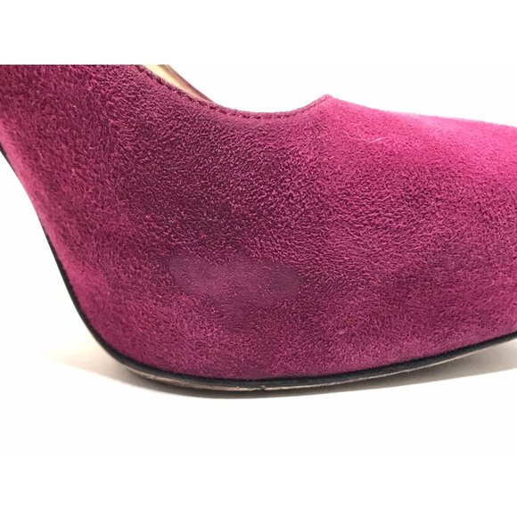 Prada Pump 6.5 Pink High Heel Slip On Suede Ultra High Heel Round Toe - Picture 10 of 11